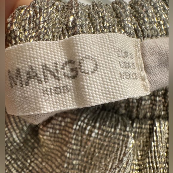 GIRLS size S Mango Kids gold knee length skirt - Picture 4 of 4